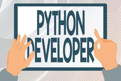 Text showing inspiration Python Developer. Conceptual photo responsible for Stock Illustration