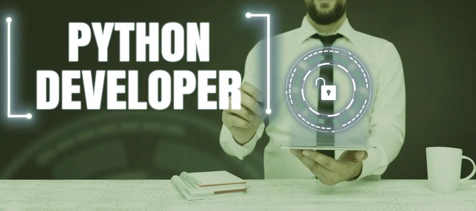 Text showing inspiration Python Developer. Internet Concept employees are Photos