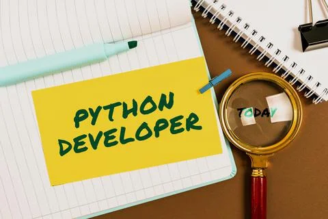 Text showing inspiration Python Developer. Business idea employees are rewarded Photos