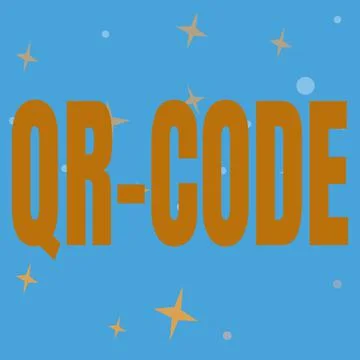Text showing inspiration Qr Code. Business idea the trademark for a type of Stock Illustration