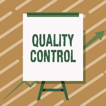 Text showing inspiration Quality Control. Word for insure that product or Stock Illustration