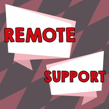 Text showing inspiration Remote Support. Business overview help end-users to イラスト素材