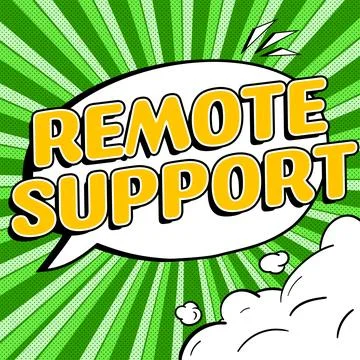 Text showing inspiration Remote Support. Business showcase help end-users to イラスト素材