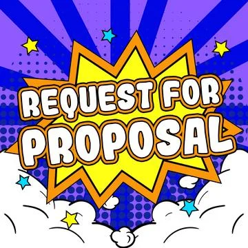 Text showing inspiration Request For Proposal. Word for document contains Stock Illustration