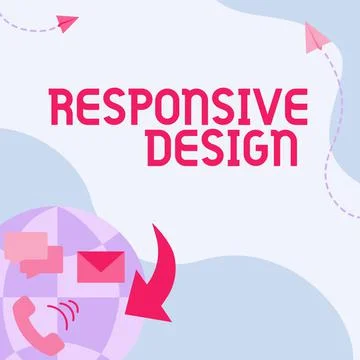 Text showing inspiration Responsive Design. Business showcase web page creation イラスト素材