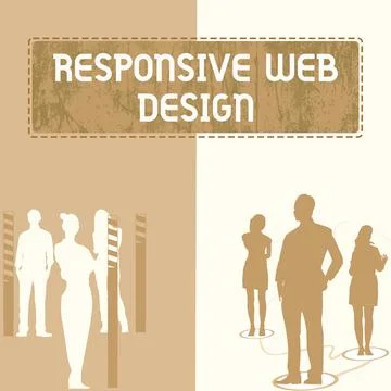 Text showing inspiration Responsive Web Design. Business concept web page Stockillustratie