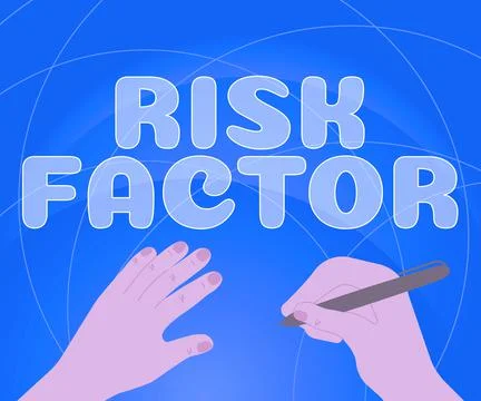Text showing inspiration Risk Factor. Business idea Something that rises the Stock Illustration