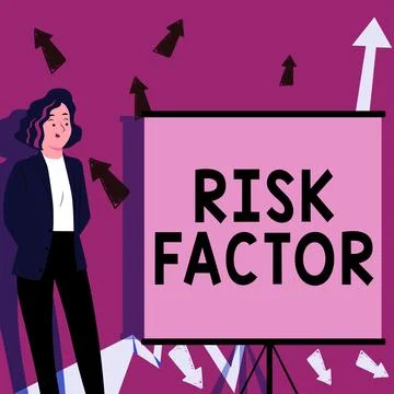 Text showing inspiration Risk Factor. Business showcase Something that rises the Stock Illustration