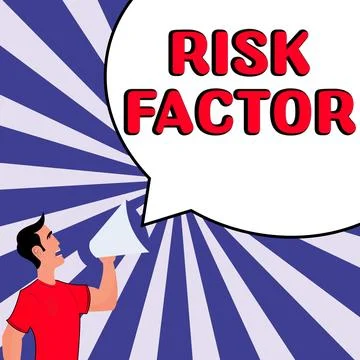 Text showing inspiration Risk Factor. Concept meaning Something that rises the Illustrazione stock