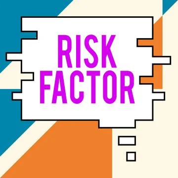 Text showing inspiration Risk Factor. Business idea Something that rises the Stock Illustration