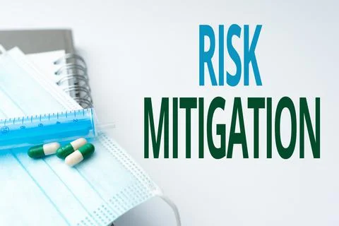 Text showing inspiration Risk Mitigation. Business idea strategy to prepare for Stock Photos