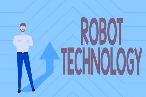 Text showing inspiration Robot Technology. Internet Concept develop machines 스톡 일러스트