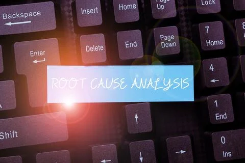 Text showing inspiration Root Cause Analysis. Business concept Method of Problem Stock Photos