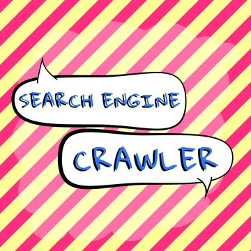 Text showing inspiration Search Engine Crawler. Business showcase program or Illustration