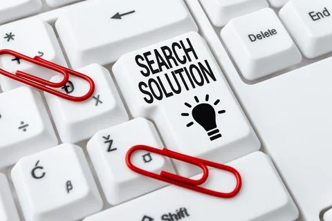 Text showing inspiration Search Solution. Business overview an action or process Stock Photos