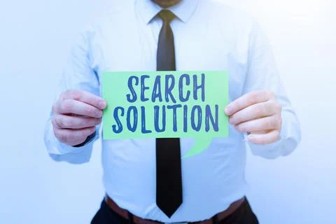 Text showing inspiration Search Solution. Business idea an action or process of Stock Photos