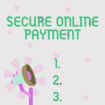 Text showing inspiration Secure Online Payment. Internet Concept Protected Stockillustratie