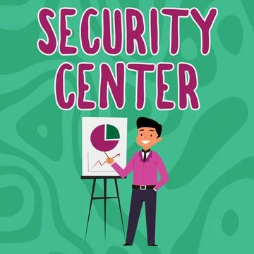 Text showing inspiration Security Center. Business concept centralized unit that Stock Illustration