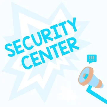 Text showing inspiration Security Center. Business showcase centralized unit Stock Illustration