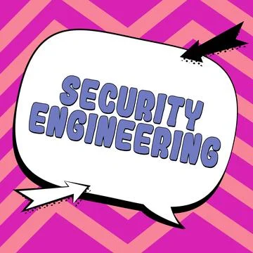 Text showing inspiration Security Engineering. Business overview focus on the イラスト素材