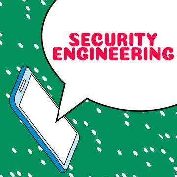 Text showing inspiration Security Engineering. Business overview focus on the イラスト素材