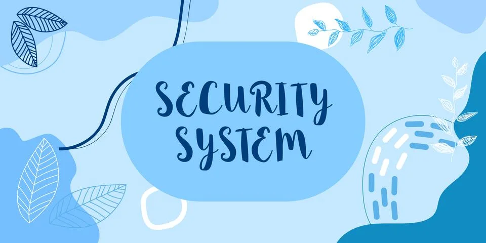 Text showing inspiration Security System. Conceptual photo system designed to Stock Illustration