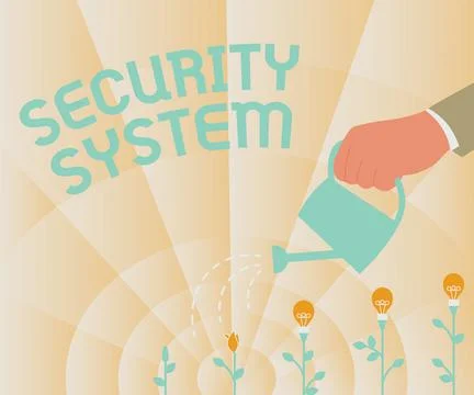 Text showing inspiration Security System. Business idea system designed to Stock Illustration