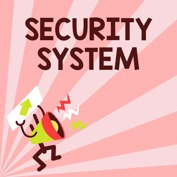Text showing inspiration Security System. Business idea system designed to Stockillustratie