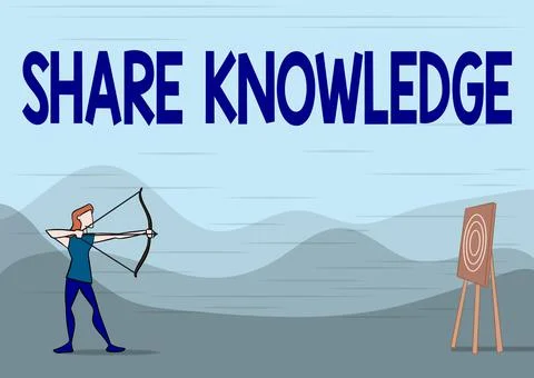 Text showing inspiration Share Knowledge. Business concept teaching others what Stock Illustration