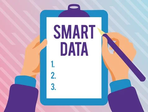 Text showing inspiration Smart Data. Business showcase digital information that 스톡 일러스트