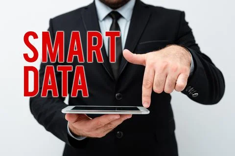 Text showing inspiration Smart Data. Internet Concept digital information that Stockfoto's