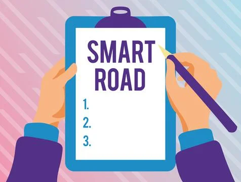 Text showing inspiration Smart Road. Internet Concept number of different ways Stock Illustration