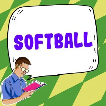 Text showing inspiration Softball. Internet Concept a sport similar to baseball Stock Illustration