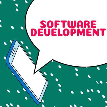 Text showing inspiration Software Development. Word for software is created 스톡 일러스트