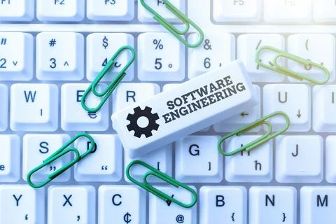 Text showing inspiration Software Engineering. Conceptual photo apply Foto stock