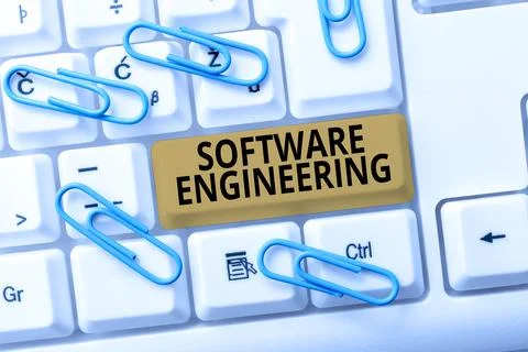Text showing inspiration Software Engineering. Business overview Program Stock Photos