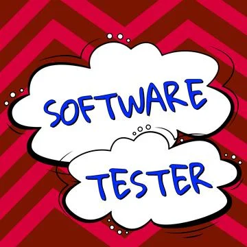 Text showing inspiration Software Tester. Business approach implemented to Stock Illustration