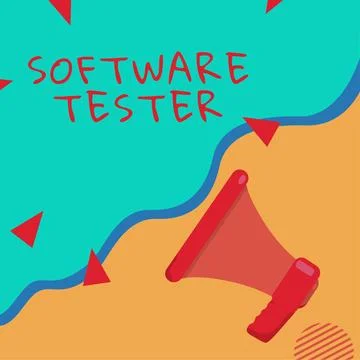Text showing inspiration Software Tester. Business showcase implemented to Stock Illustration
