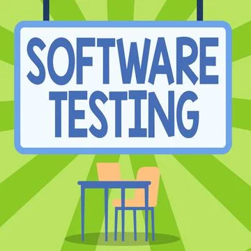 Text showing inspiration Software Testing. Business showcase evaluate the Illustrazione stock