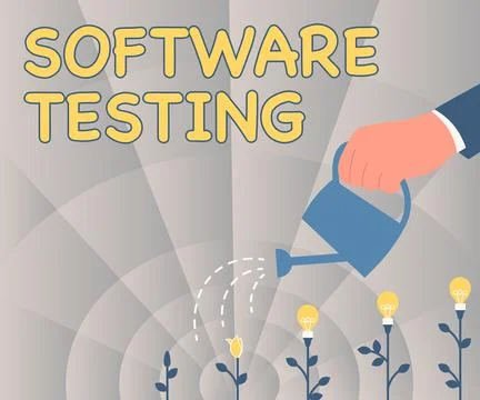 Text showing inspiration Software Testing. Concept meaning investigation provide イラスト素材