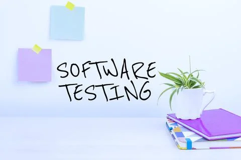 Text showing inspiration Software Testing. Internet Concept investigation Foto stock