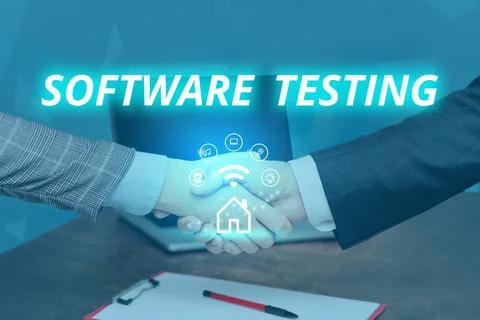 Text showing inspiration Software Testing. Conceptual photo investigation 写真素材