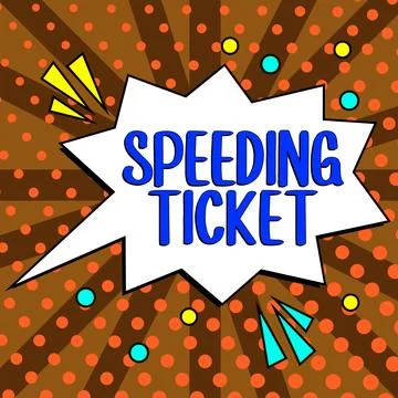 Text showing inspiration Speeding Ticket. Conceptual photo psychological test Stock Illustration