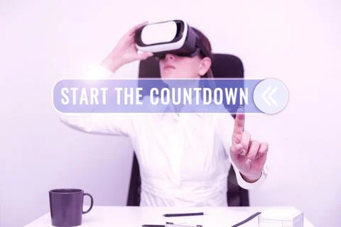 Text showing inspiration Start The Countdown. Business idea Sequence of Backward Stock-Fotos