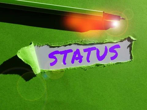 Text showing inspiration Status. Internet Concept situation at a particular time Stock Illustration
