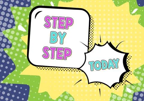 Text showing inspiration Step By Step. Business concept Slow progress Road to Stock Illustration