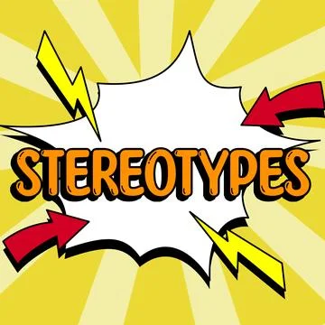 Text showing inspiration Stereotypes. Internet Concept any thought widely Stock Illustration