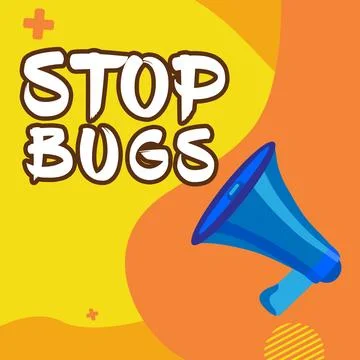 Text showing inspiration Stop Bugs. Word for Get rid an insect or similar small 스톡 일러스트