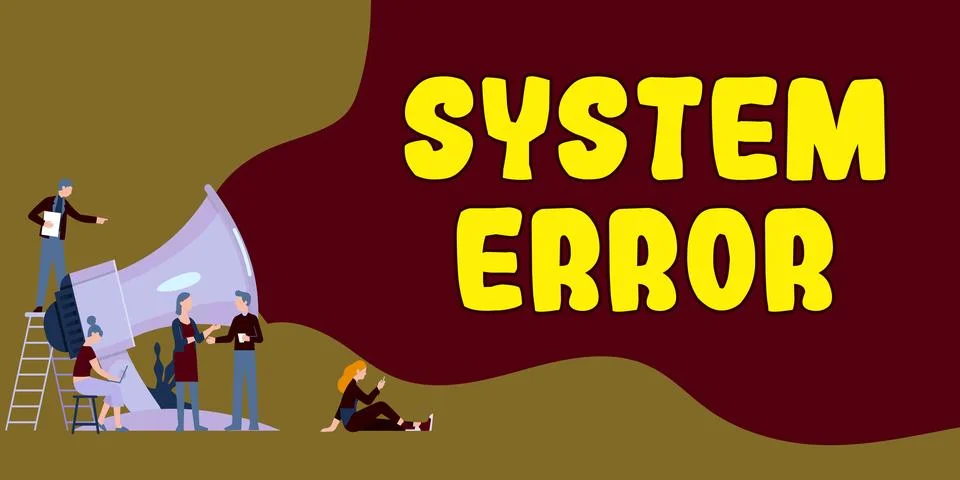 Text showing inspiration System Error. Internet Concept Technological failure Stock-Illustration