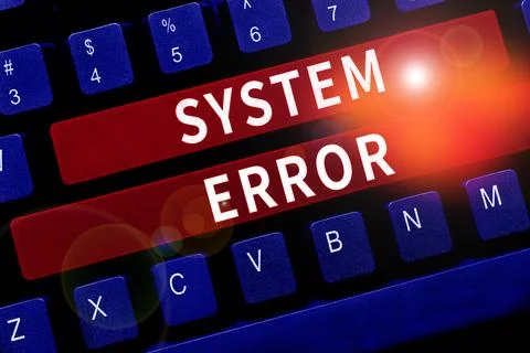 Text showing inspiration System Error. Conceptual photo Technological failure Stock Photos